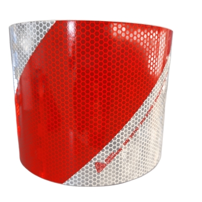 BANDA  REFLECTANTE CHEVRON BLANCO/ROJO 14,1 CM