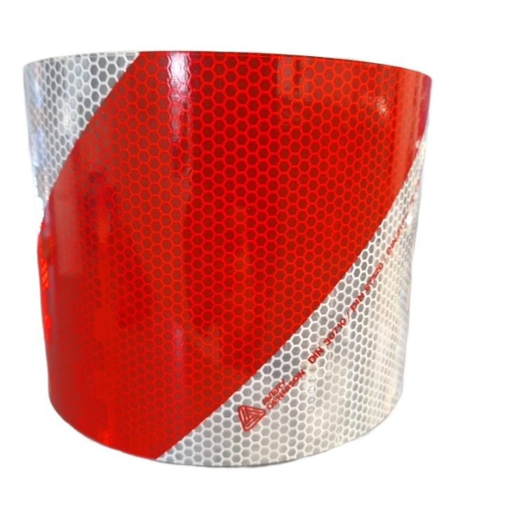BANDA  REFLECTANTE CHEVRON BLANCO/ROJO 14,1 CM