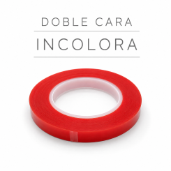 Cinta adhesiva doble cara incolora