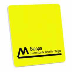 Bicapa Amarillo Fluorescente / Negro para Grabado Láser