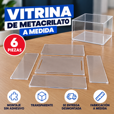 Urna de metacrilato a medida | Transparente 4 y 8 mm