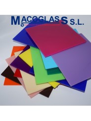 Placas de metacrilato de color transparentes de 3mm de espesor
