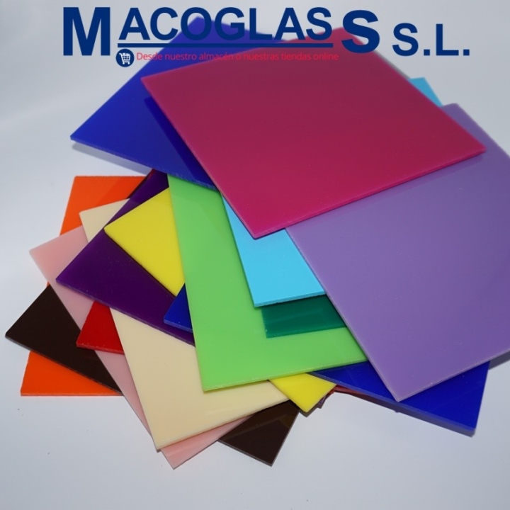 Placas de metacrilato de color transparentes de 3mm de espesor