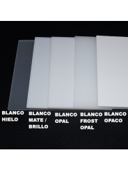 Placas de metacrilatocolor blanco hielo - Macoglass