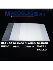 Metacrilato blanco opaco de varios espesores de grosor - Macoglass