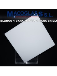 placas de metacrilatos blanco opal una cara mate y otra brillo