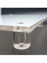 Embellecedor separador de metacrilato incoloro