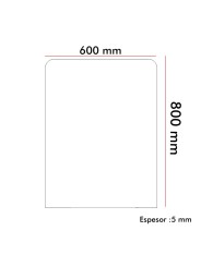 Mampara Anticontagio Cerrada 60X80 CM 5 mm