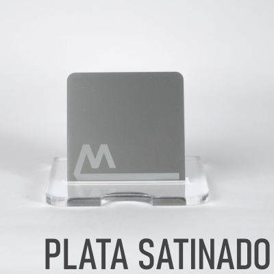 Metacrilato plata satinado
