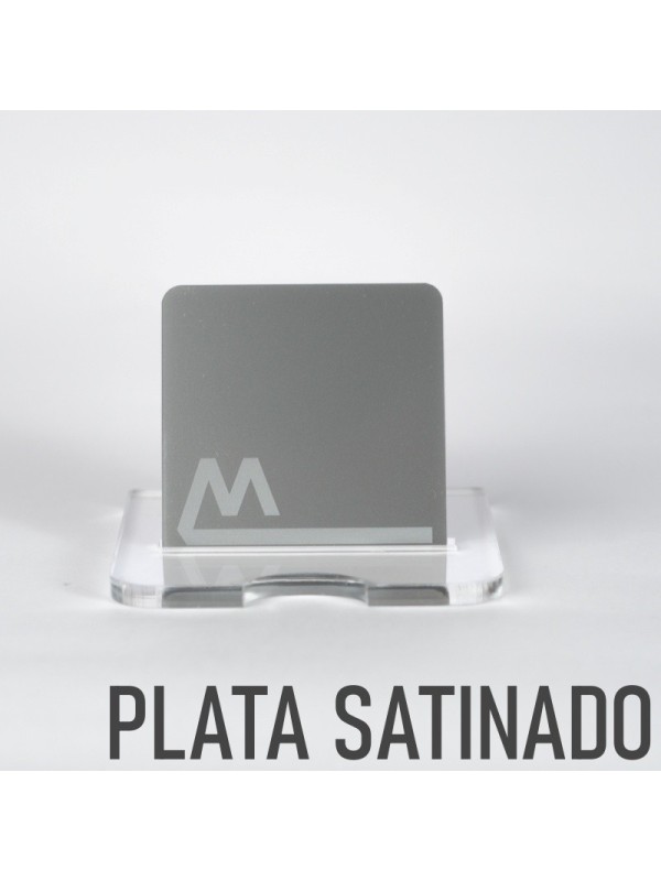 Metacrilato plata satinado