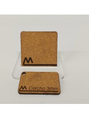 Corcho de 3 mm. Placa de 60x30 cm