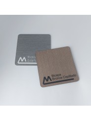Laminado Bicapa Bronce Oscuro Cepillado / Negro – Placa ABS Laminado 1,6 mm
