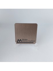 Laminado Bicapa Bronce Oscuro Cepillado / Negro – Placa ABS Laminado 1,6 mm