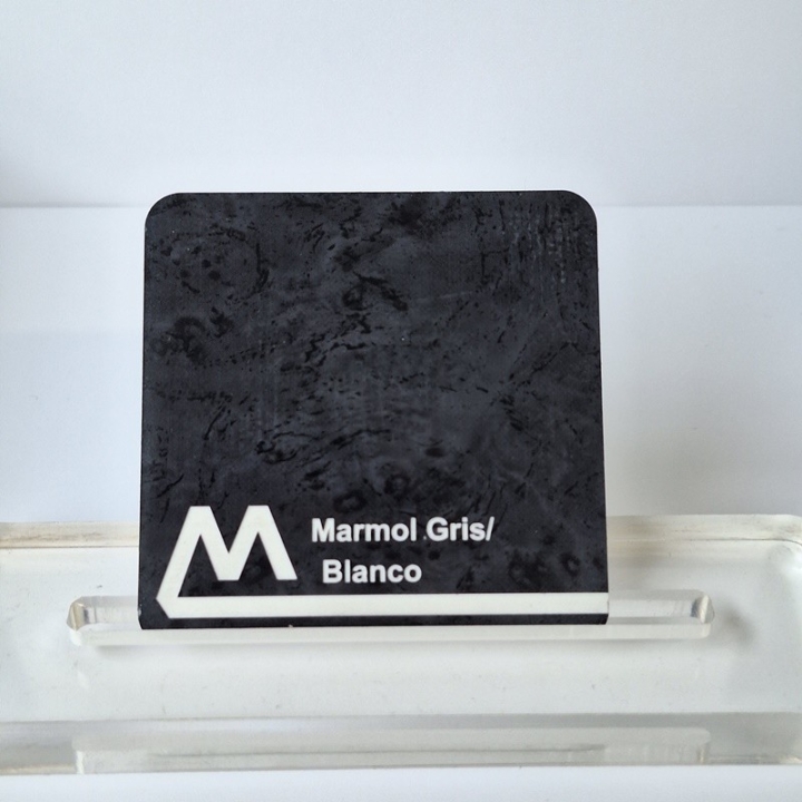 Laminado Bicapa Mármol Gris/ Blanco