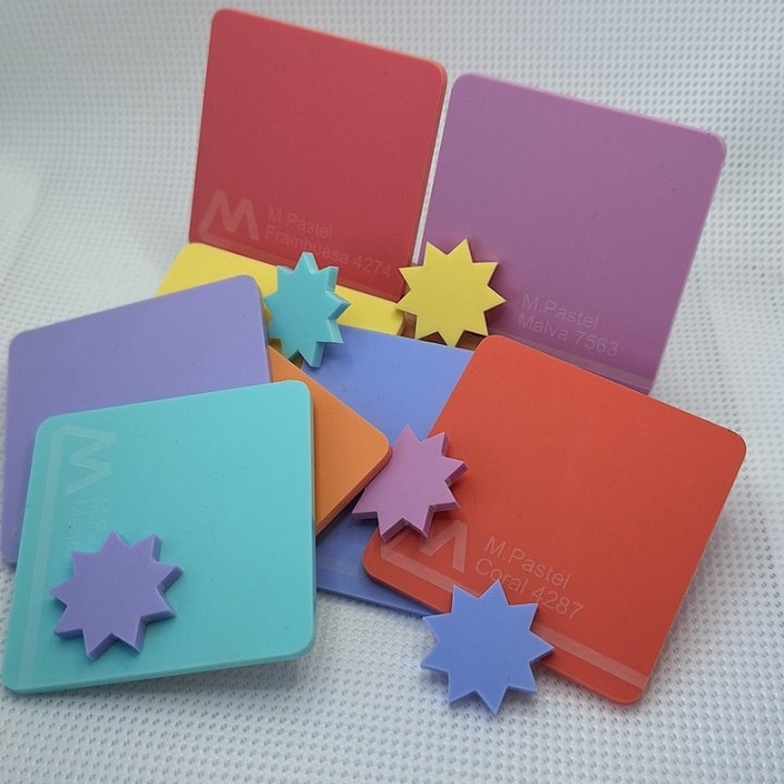 Metacrilato colores pastel 3 mm.