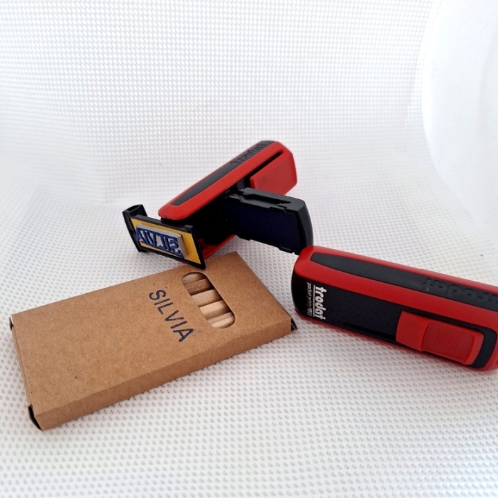 Sello Trodat Pocket Printy 9511 Rojo – 38x14 mm